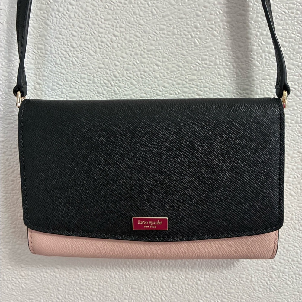 Kate Spade Black and Pink Laurel Way Crossbody Bag